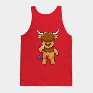 highland cow playing lato lato Tank Top